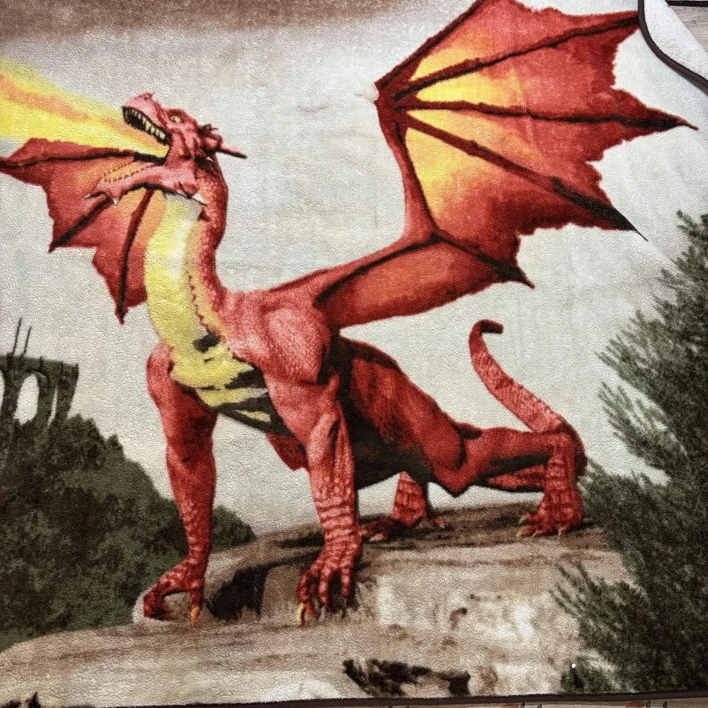 Shavel Home Luxury High Pile Oversized Throw, 60 x 80‎ Inch, Dragon Fire Cozy
